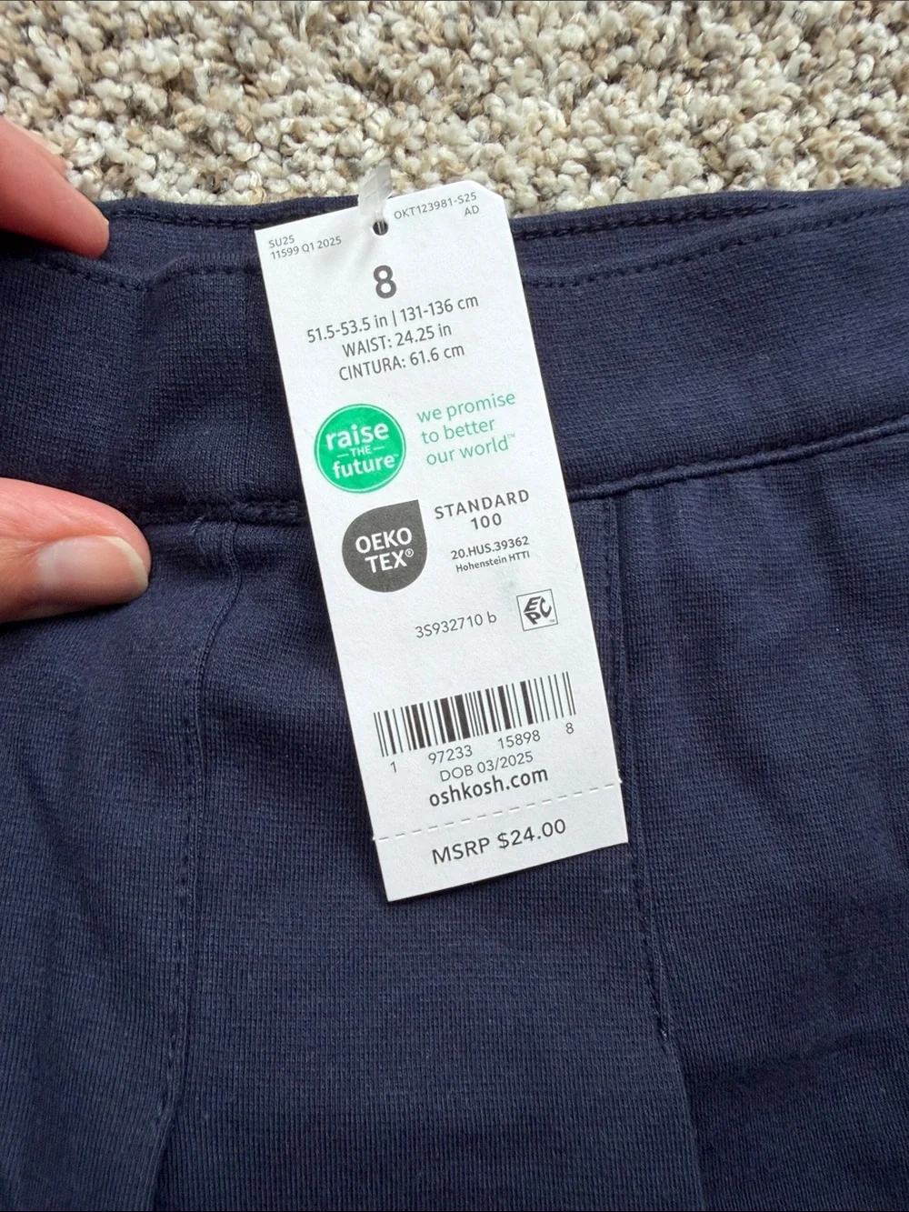 2 - NWT OshKosh B'gosh Navy Circle Skorts with Built-In Shorts size 8